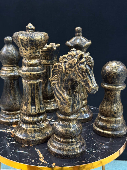 Antique Bronze Chess 6 Pieces