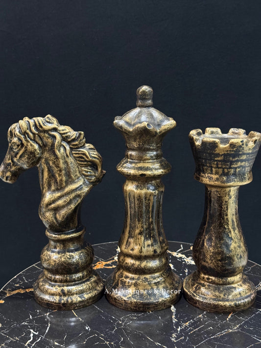 Antique Bronze Chess 6 Pieces