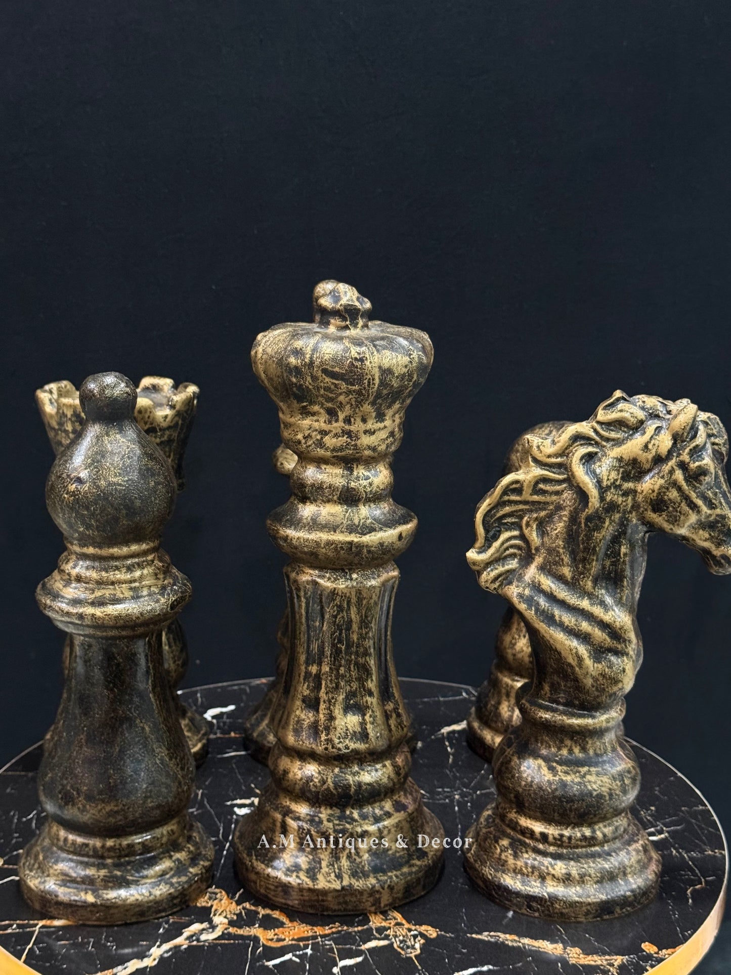 Antique Bronze Chess 6 Pieces